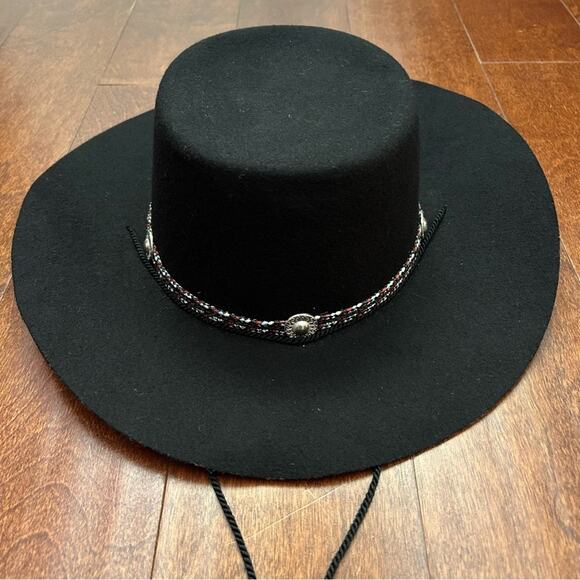 Vintage Golden Gate Hat & Cap Co. Black 100% Wool Western “Bolero”Hat, Size XL main image 12